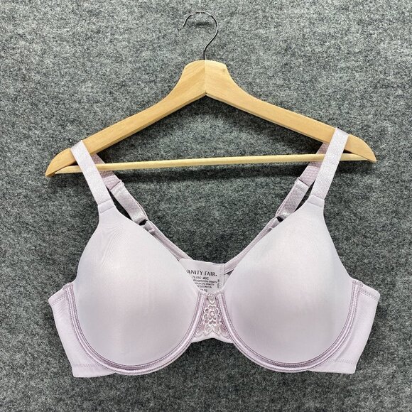 Vanity Fair Bra Women's 40C Beige Lace Push-On Padded Underwire Plunge - Picture 1 of 3